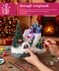 saint joy villaggio di natale animato glimmerpine con luci led musica e pista in movimento ean 8050043127464