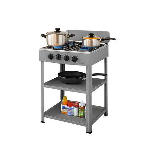 staylux cucina a gas da esterno con supporto e 2 ripiani acciaio potente e pratica ean 8055954980054
