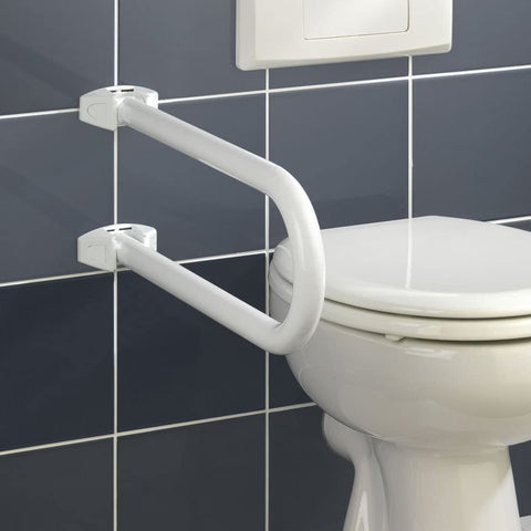 Barre d'appui pliable en aluminium pour salle de bain - 120 kg de capacité