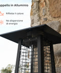 wintem stufa a gas da esterno a piramide con termostato regolabile 12kw ean 8052286432091