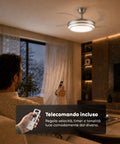 wintem ventilatore da soffitto con pale in abs richiudibili e luce led 72w dimmerabile 32w silenzioso telecomando e 6 velocita ean 8052286432312