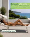 zendea lettino prendisole pieghevole in alluminio e textilene con tettuccio parasole 360 schienale reclinabile e portata 150kg ean 8056819032680