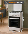 wintem cucina a gas 50x50 cm con forno a gas 49 litri 4 fuochi di diversa potenza valvole di sicurezza e coperchio ean 8056819078930