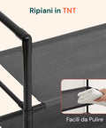 avilia home appendiabiti multiuso con 5 ripiani in tnt e 2 aste portabiti capienza 10 paia ean 8056819052909