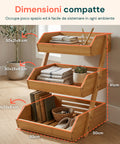 avilia home organizer multiuso in legno di bambu a 3 ripiani per cucina e bagno struttura traspirante 30x33x41 cm portata 8kg ean 8052879011283