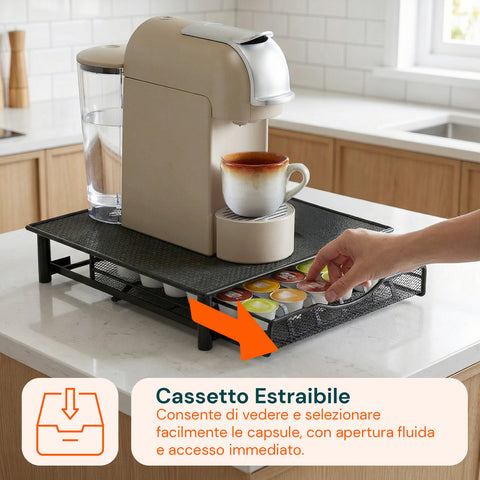 avilia home porta capsule caffe 36 posti con cassetto estraibile in metallo e base antiscivolo ean 8052879011269