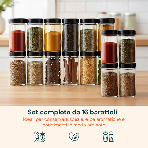 avilia home porta spezie girevole 360 da cucina con 16 barattoli inclusi ean 8052879010859