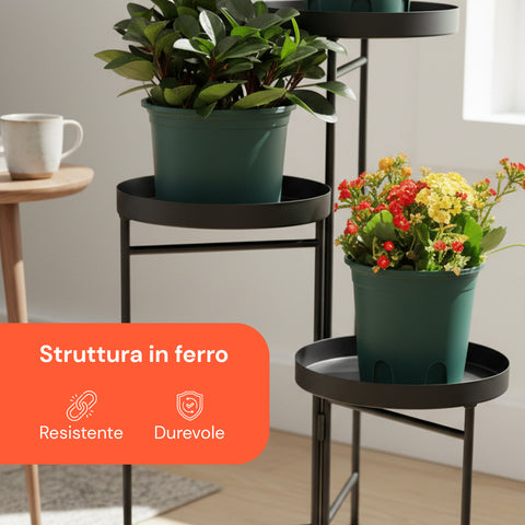 avilia home portavasi in ferro a 3 ripiani 20 cm supporto piante da interno ean 8056819053227