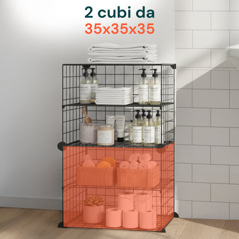 avilia home scaffale modulare a rete 4 ripiani organizer multiuso e resistente ean 8056819052879