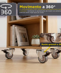 daima set 4 ruote universali piroettanti da 50 mm ruote girevoli a 360 in gomma e acciaio portata 200 kg kit completo con viti e cacciavite ean 8056590070529