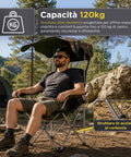 daimann sedia da campeggio pieghevole con tettuccio parasole struttura in acciaio al carbonio portata 120kg tessuto oxford resistente dimensioni 53x77x130cm salvaspazio con custodia ean 8050030810980