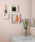 five simply smart set 3 mensole da parete a cubo tre dimensioni in mdf bianco ean 3560234489806