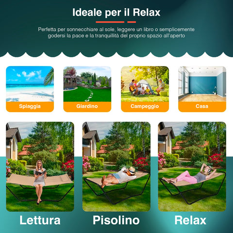 immagine-4-garden-friend-amaca-con-supporto-java-in-acciaio-210x80x65cm-beige-ean-8023755047658