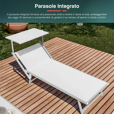immagine-4-garden-friend-lettino-da-mare-pieghevole-con-parasole-in-alluminio-183x61x38cm-bianco-ean-8023755045807
