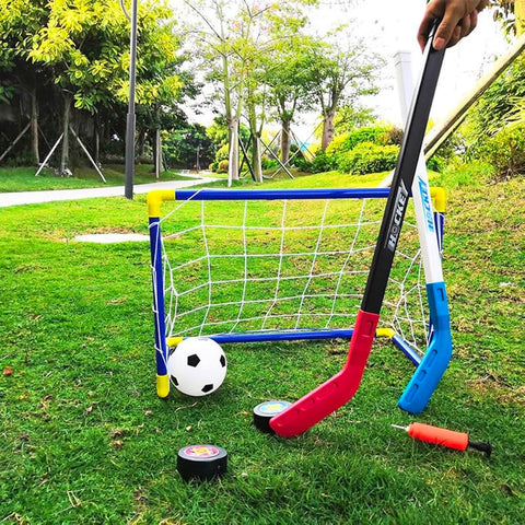 immagine-4-giaquinto-set-sport-2-in-1-per-calcio-con-pallone-e-hockey-con-porta-ean-8056448013654
