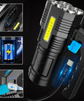 immagine-4-omega-torcia-camping-4-led-180lm-con-luce-laterale-150lm-ricaricabile-usb-ean-8053340478369