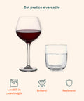 rcr set aliseo12 pezzi 6 calici burgundy per vini e 6 bicchieri in cristallo ean 8056819067385