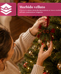 saint joy campanelle natalizie da appendere con rami di pino e fiocco 12x18 cm ean 8050043128294