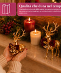saint joy cervi dorati natalizi coppia in due dimensioni decorazione in abs ean 8050043128140
