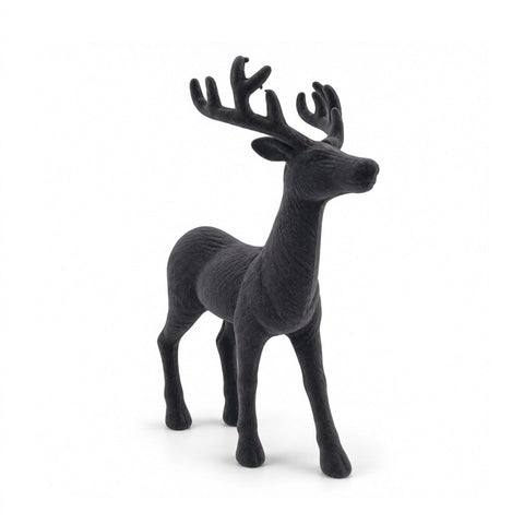 saint joy cervo decorativo 33x44h cm effetto velluto statuina renna design moderno per casa ufficio e vetrine decorazione natalizia 6 varianti colore ean 8056819080209