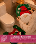 saint joy copriwater natalizio set 2 pezzi babbo natale con tappeto verde ean 8050043128034