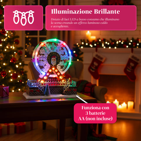 saint joy ruota panoramica natalizia joywheel con luci led movimento e musica ean 8050043127433