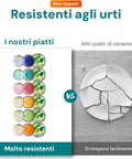 tognana set piatti 18 pezzi porcellana tropicale lavabile microonde e forno ean 8056444301205