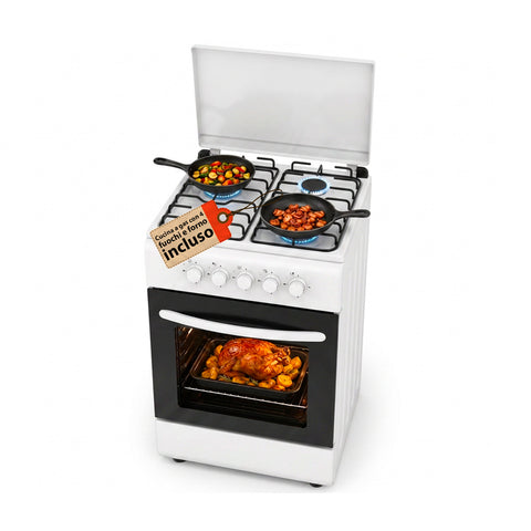 wintem cucina a gas 50x50 cm con forno a gas 49 litri 4 fuochi di diversa potenza valvole di sicurezza e coperchio ean 8056819078930