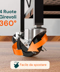 avilia home scaffale mobile pieghevole 4 livelli con ruote girevoli bloccabili ean 8052879010484
