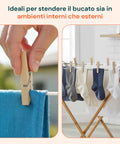 avilia home set 100 mollette in legno multiuso con molla in acciaio ean 8052879010712