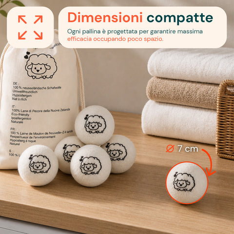 avilia home set 6 palline di lana per asciugatrice riutilizzabili diametro 7 cm ean 8052879011993