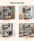 avilia scaffale da cucina 3 livelli in ferro con porta utensili e supporto tagliere ean 8056819053531