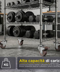 daima set 4 ruote universali piroettanti da 50 mm ruote girevoli a 360 in gomma e acciaio portata 200 kg kit completo con viti e cacciavite ean 8056590070529