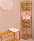 immagine-5-five-simply-smart-scaffale-a-colonna-in-bambu-con-4-ripiani-mensole-ean-3560239680437