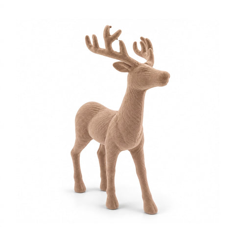 saint joy cervo decorativo 33x44h cm effetto velluto statuina renna design moderno per casa ufficio e vetrine decorazione natalizia 6 varianti colore ean 8056819080209