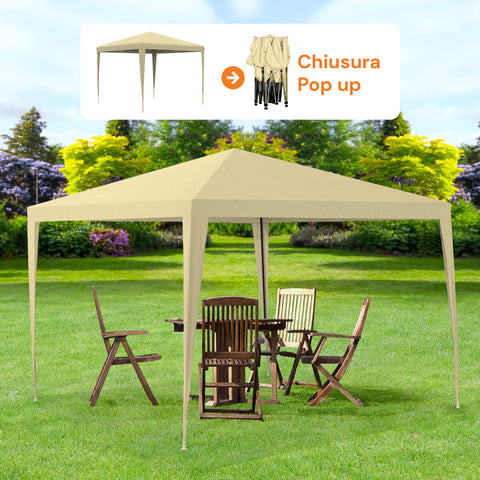 zendea gazebo 3x3mt per esterni con copertura impermeabile e telaio in acciaio ean 8015361713188