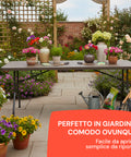 zendea tavolo pieghevole richiudibile a valigetta portatile effetto rattan in resina pp ean 8050030810614