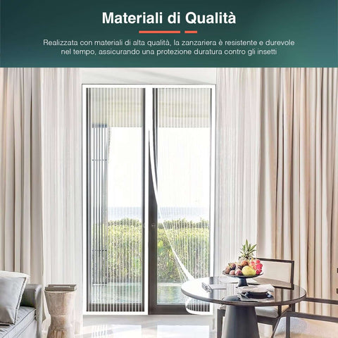 Patagonia Zanzariera Magnetica Bianca 240x140 con Tessuto Resistente e Montaggio Facile Ean 8050030810393