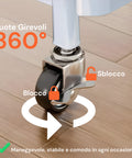 avilia carrello portaoggetti in metallo con mensola in legno e ruote ean 8056819053388