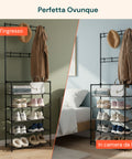 avilia home appendiabiti multiuso con 5 ripiani in tnt e 2 aste portabiti capienza 10 paia ean 8056819052909