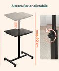 avilia scrivania regolabile con ruote e ripiano inclinabile salvaspazio multiuso ean 8056819050271