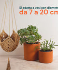 avilia set 2 portavasi in macrame intrecciato a mano con ganci a s ean 8056819053371