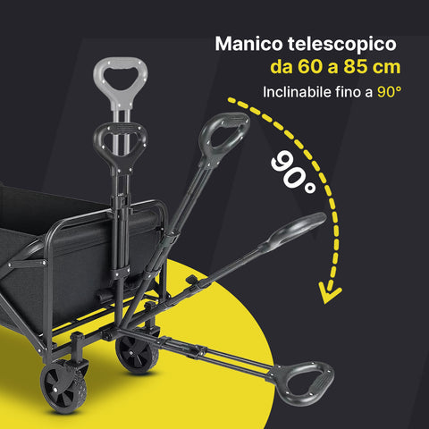 daimann carrello pieghevole da esterno taglia l 90kg taglia xl 120kg con ruote ean 8056590070642