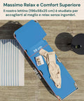 Lettino Da Mare Pieghevole Con Parasole In Alluminio - Blu