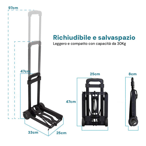 immagine-6-kombo-carrello-pieghevole-con-ruote-in-nylon-e-acciaio-max-30kg-nero-ean-8055384191877