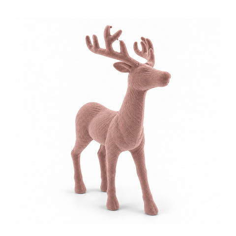 saint joy cervo decorativo 33x44h cm effetto velluto statuina renna design moderno per casa ufficio e vetrine decorazione natalizia 6 varianti colore ean 8056819080209
