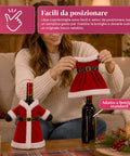 saint joy copri bottiglia natale set 2 pezzi cappotto e abito con cintura ean 8050043128423