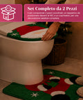 saint joy copriwater natalizio set 2 pezzi babbo natale con tappeto verde ean 8050043128034