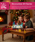 saint joy villaggio di natale animato silentpark con luci led musica e pattinatori in movimento ean 8050043127495