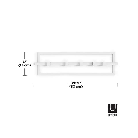 immagine-6-umbra-appendiabiti-da-parete-5-ganci-in-acciaio-53x6x15cm-ean-028295367073